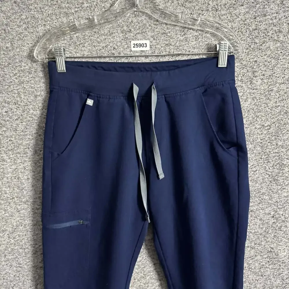 Figs Women’s Size Small Navy Blue Zamora Cargo Scrub Pant - Pockets Mid-Rise